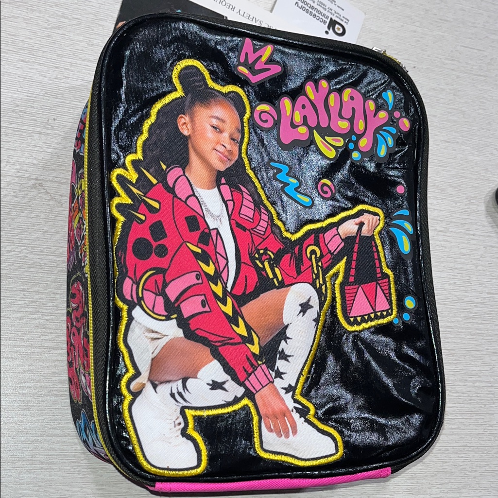 That Girl Lay Lay Black And Pink Kids Lunch Bag